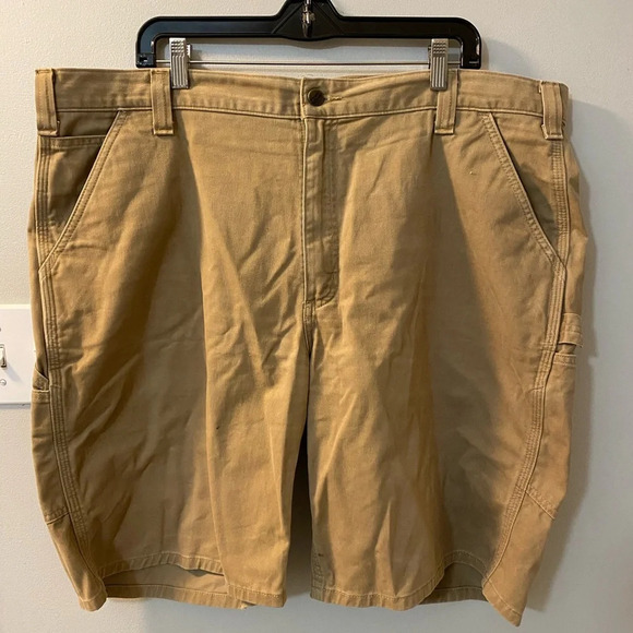 Carhartt Tan / khaki Cotton Canvas Work Job Utility Short 42 - Picture 1 of 5
